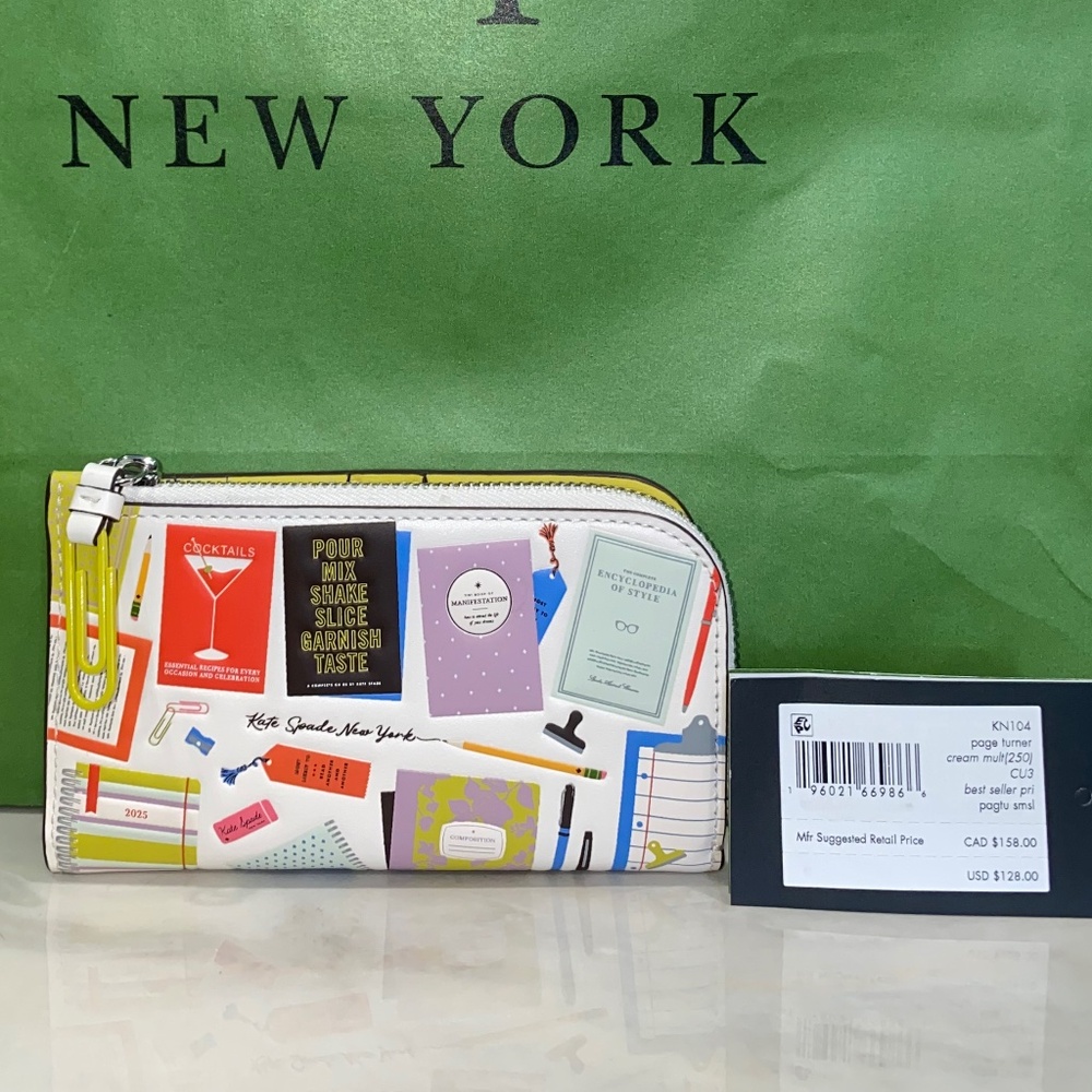Kate Spade Page Turner Small Bifold Wallet NWT